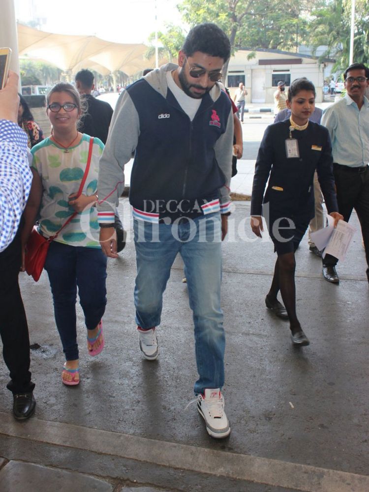 Ayushman, Abhishek, Sunil, Anil rock the fuzzy look at the airport