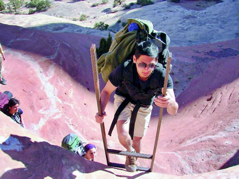 Prerna's brother, the late Rhishav Choudhury, on a hike in Colorado with his college outdoor club