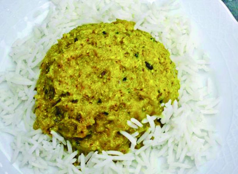 Pumpkin with mustard seeds