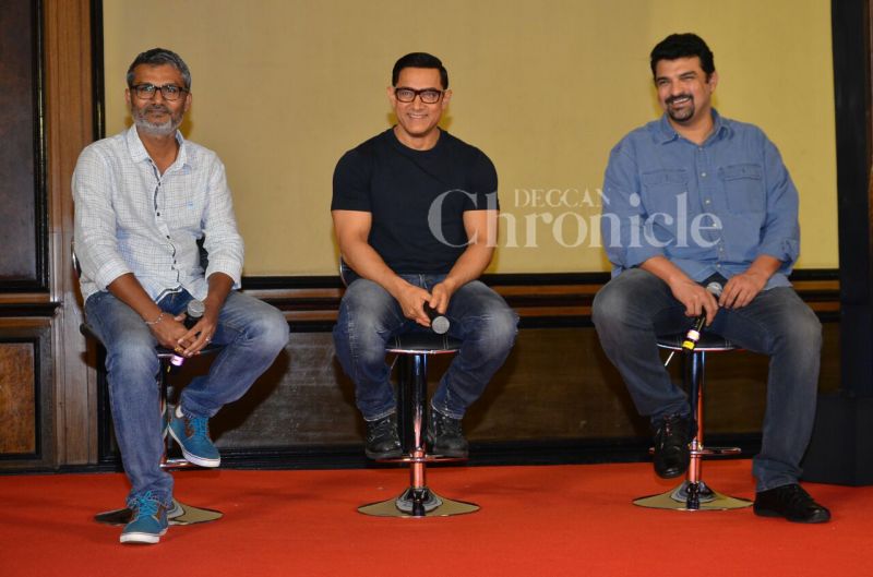 Aamir Khan launches Dangals second poster Aamir Khan launches Dangals second poster