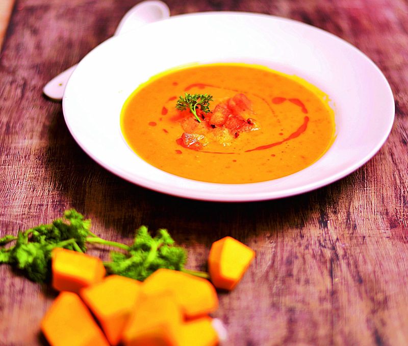 Roasted pumpkin soup