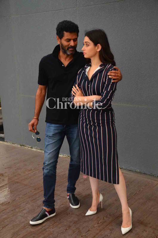 Prabhudeva, Sonu, Tamannaah promote Tutak Tutak Tutiya in style