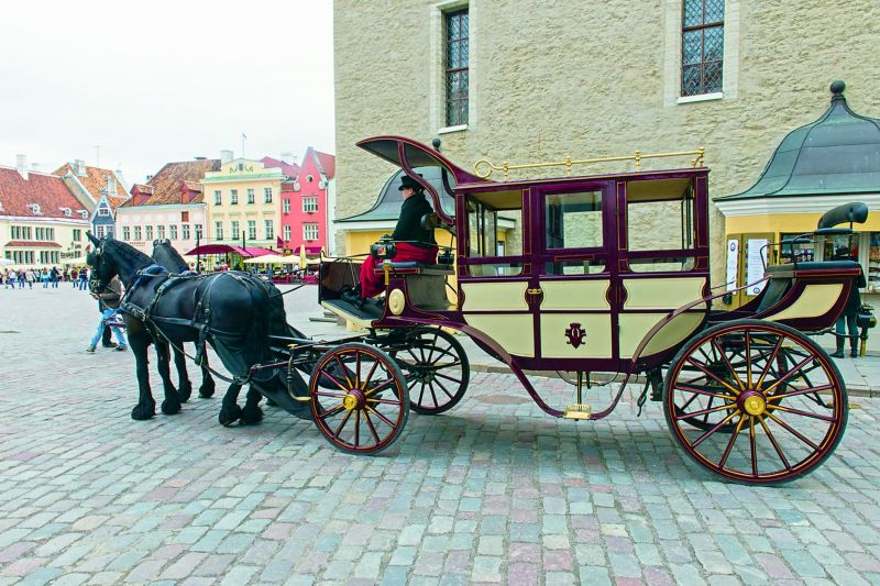 Horse carriage, a popular mode for tourists in old quarters of Talinn