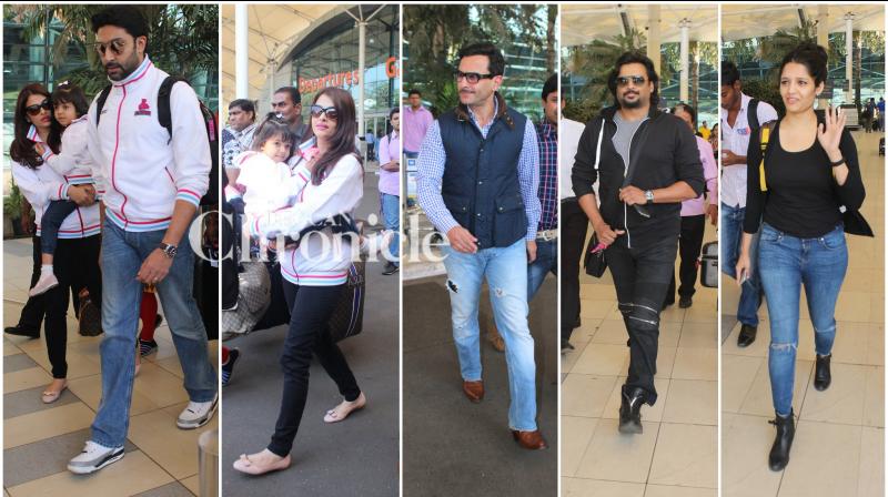 Abhishek, Aishwarya, Aaradhya, Saif and others snapped at Mumbai airport