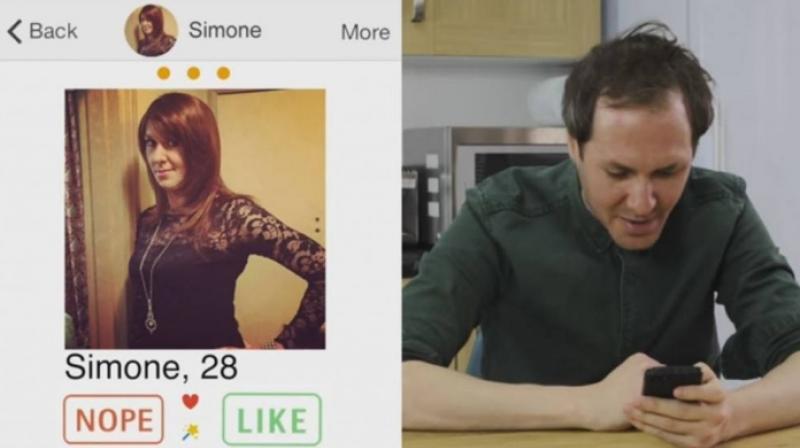 Comedian Sy Thomas disguised himself as a 28-year-old woman named Simone on a dating website. (Credit: YouTube)