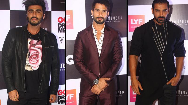 Arjun, Shahid, John put their fashion foot forward at award show