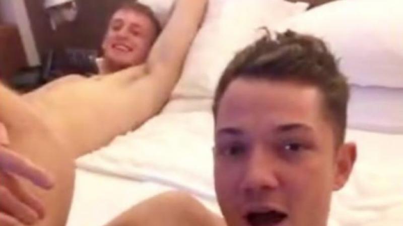 The sex tape also featured James Pearson, son of then manager Nigel Pearson of Leicester City. (Photo: Screengrab)