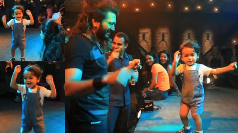 Watch: When Riaan joined his father Riteish Deshmukh and danced on Rada song