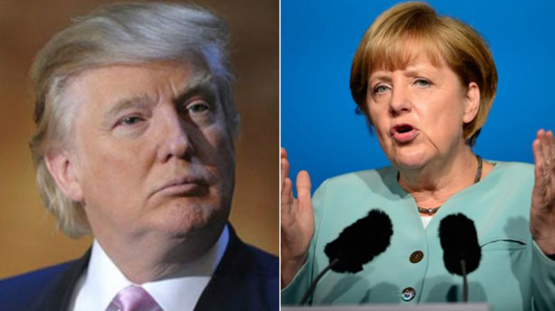 Donald Trump is holding German Chancellor Angela Merkel up as a model leader after months of repeatedly railing against her. (Photo: File) Donald Trump is holding German Chancellor Angela Merkel up as a model leader after months of repeatedly railing against her. (Photo: File)