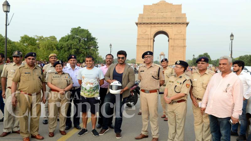 Arjun Kapoor promotes road safety week in New Delhi