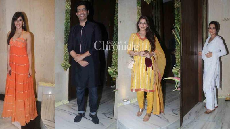 Kriti Sanon, Preity Zinta, Sonali Bendre Behl visit Manish Malhotras Ganpati