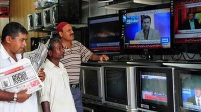 The suspension of ARY News TV comes four months after GEO TV was briefly taken off air. (Photo: AFP)