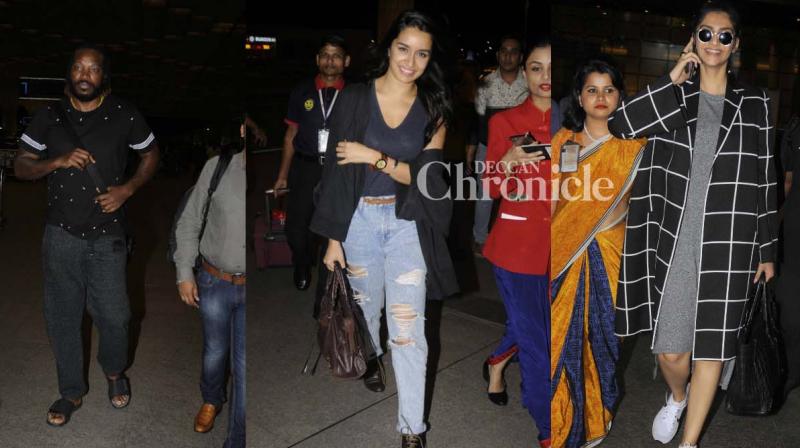 Sonam Kapoor, Shraddha Kapoor, Chris Gayle travel in style