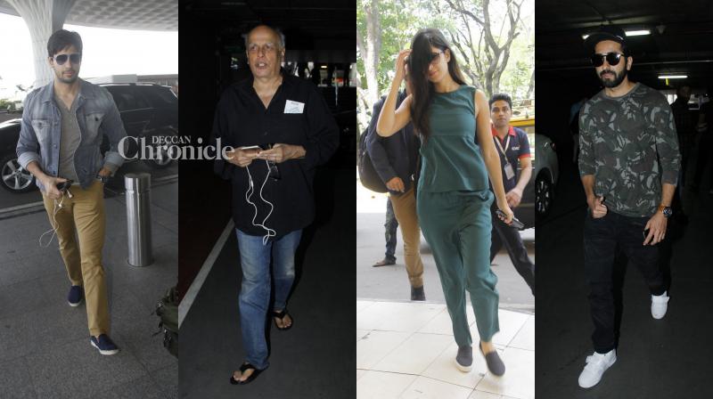 Katrina looks stunningly debonair, Sidharth and Aayushmann keep things casual