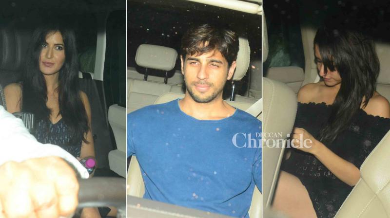 Katrina, Sidharth, Aditya, Shraddha step out for a bash
