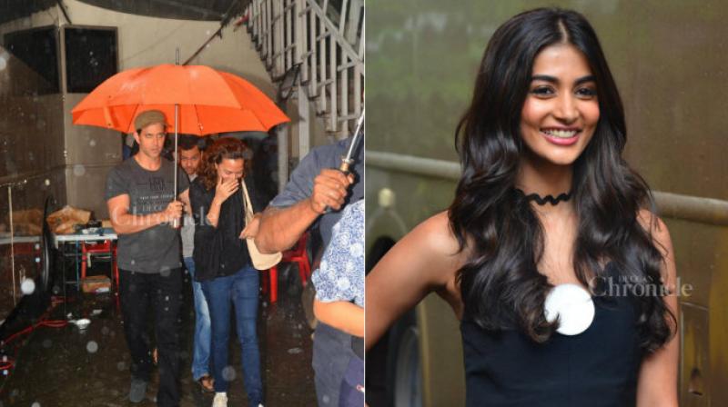 Mohenjo Daro stars Hrithik Roshan and Pooja Hegde spotted at a studio