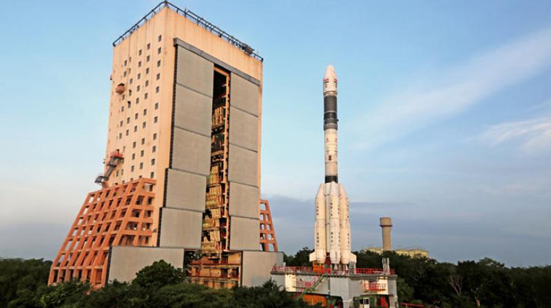 GSLV-F05 being moved from Vehicle Assembly Building to Launch Pad. (Source: ISRO)