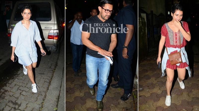 Aamir Khan spotted with his Dangal team