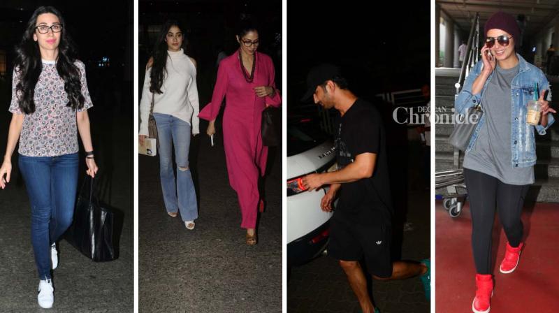 Sridevi and family, Karisma, Sushant, Huma, Juhi  step out in style