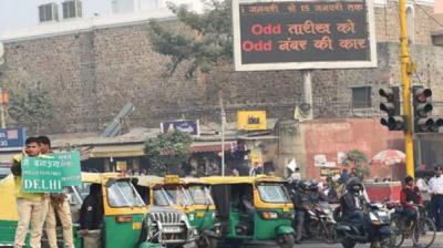 Odd-even scheme aimed at curbing air pollution in the metropolis, was implemented from January 1-15 in its first phase with Sundays being exempted from it. (Photo: PTI)