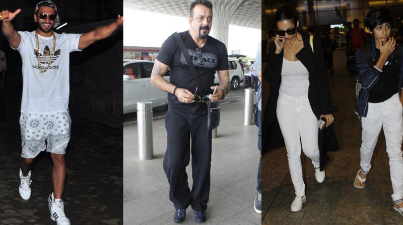 Ranveer snapped leaving SLBs house; Sanjay-Malaika at Mumbai airport