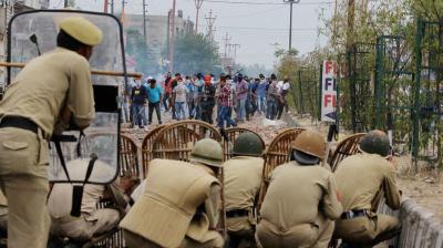 The locally-made slingshots are the latest in a series of unconventional measures adopted by security forces in the country, which sees daily protests on a myriad of issues (Photo: PTI)