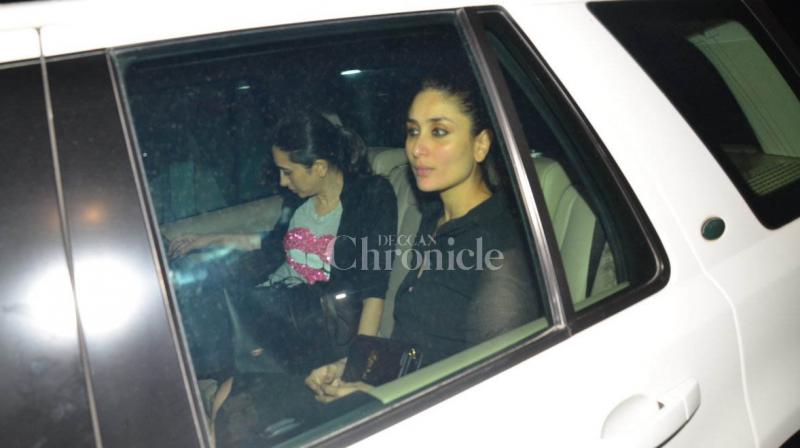 Kareena, Karisma and Karan Johar snapped at Sanjay Kapoors residence