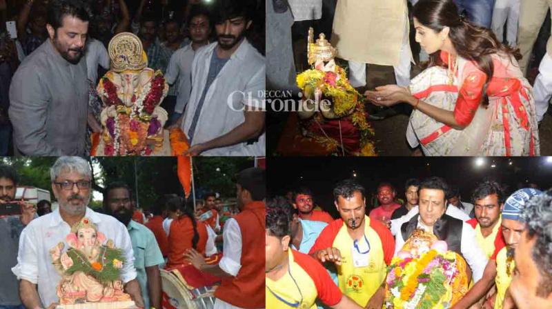 SLB, Shilpa, Anil, Govinda, Sussanne bid adieu to Lord Ganesha