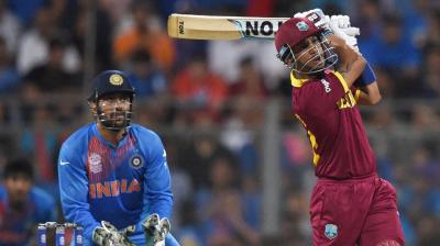 Lendl Simmons played a pivotal role in West Indies' 7-wicket win over MS Dhoni-led Indian side. (Photo: PTI)