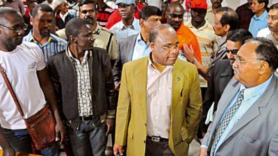 Tanzanian high commissioner meet Acharaya college authorities after tanzanian girl assualt.