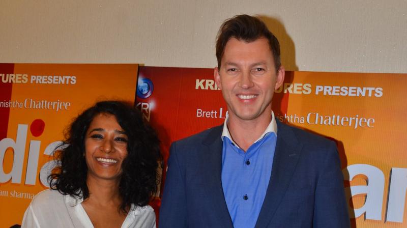 Tannishtha Chatterjee and Brett Lee promote their film UnIndian Tannishtha Chatterjee and Brett Lee promote their film UnIndian