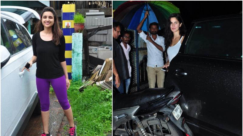 From dawn to dusk: Katrina, Parineeti step out after a rigorous schedule