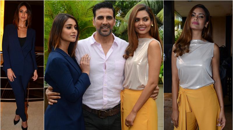 Akshay Kumar, Ileana DCruz and Esha Gupta promote Rustom in style Akshay Kumar, Ileana DCruz and Esha Gupta promote Rustom in style