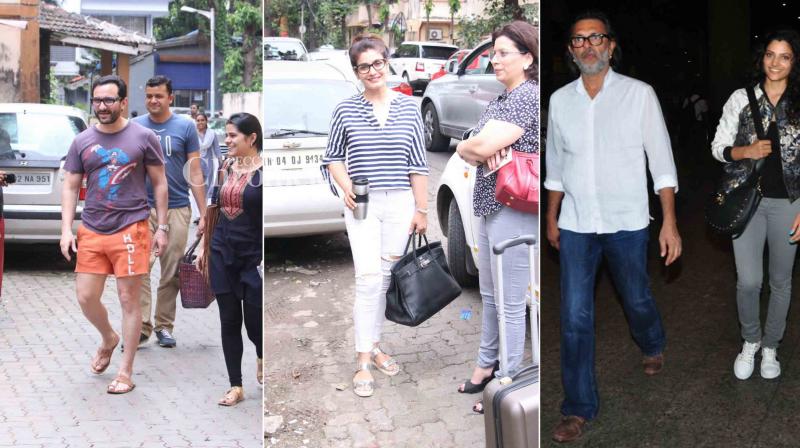 Saif, Raveena, Mirzya stars, Dia, Sonu come out in their fashionable best