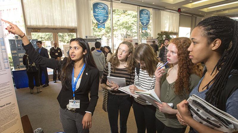 Indian American students also grabbed two winning spots in two separate categories, in a USD 1 million Intel Talent Search contest. Indian American students also grabbed two winning spots in two separate categories, in a USD 1 million Intel Talent Search contest.