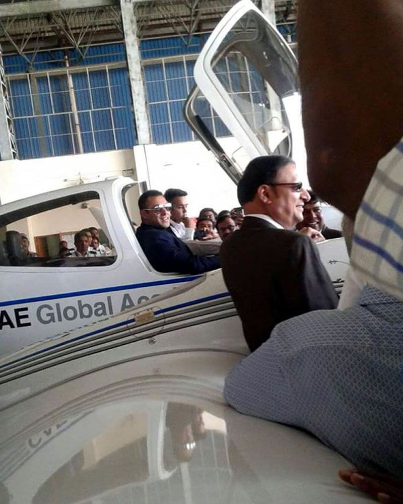 Salman Khan takes a break from Sultan to visit college and fly a plane in Gondia Salman Khan takes a break from Sultan to visit college and fly a plane in Gondia