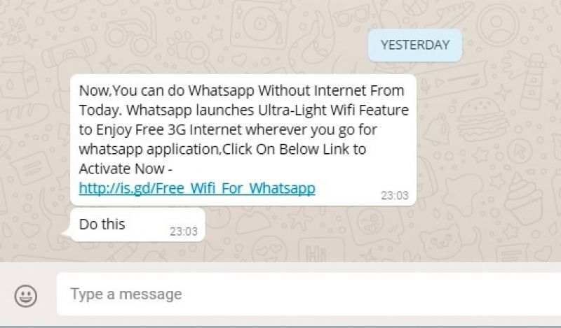 whatsapp scams text message