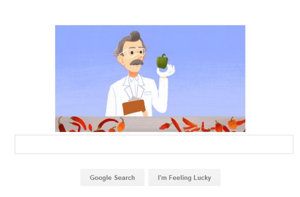 Google doodle marks 151st birthday of American pharmacist Wilbur Scoville