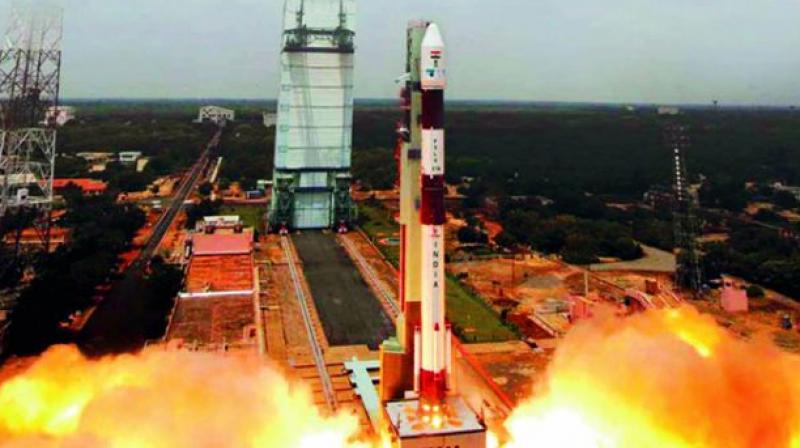 Isro will be attempting the feat when it launches the workhorse Polar Satellite Launch Vehicle-C35 from the Satish Dhawan Space Centre, at Shar, Sriharikota at 9.12 am on September 26. (Representational image) Isro will be attempting the feat when it launches the workhorse Polar Satellite Launch Vehicle-C35 from the Satish Dhawan Space Centre, at Shar, Sriharikota at 9.12 am on September 26. (Representational image)