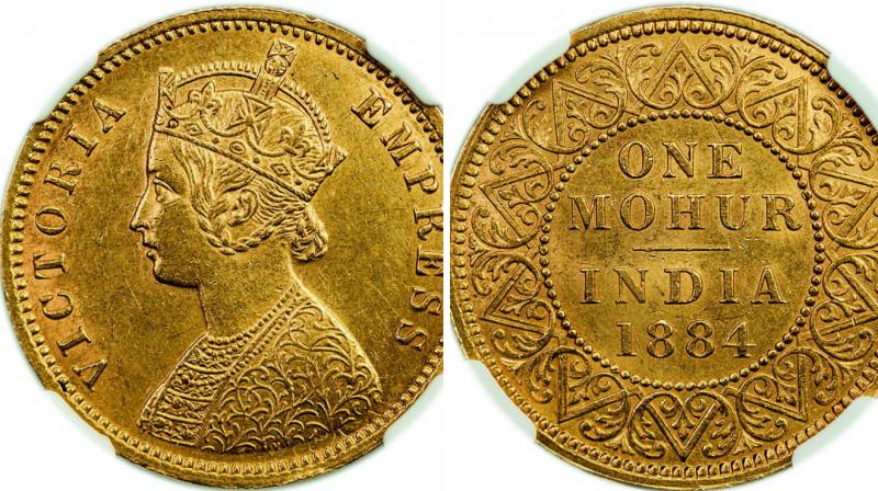 Queen Victoria, gold, and (right) reverse