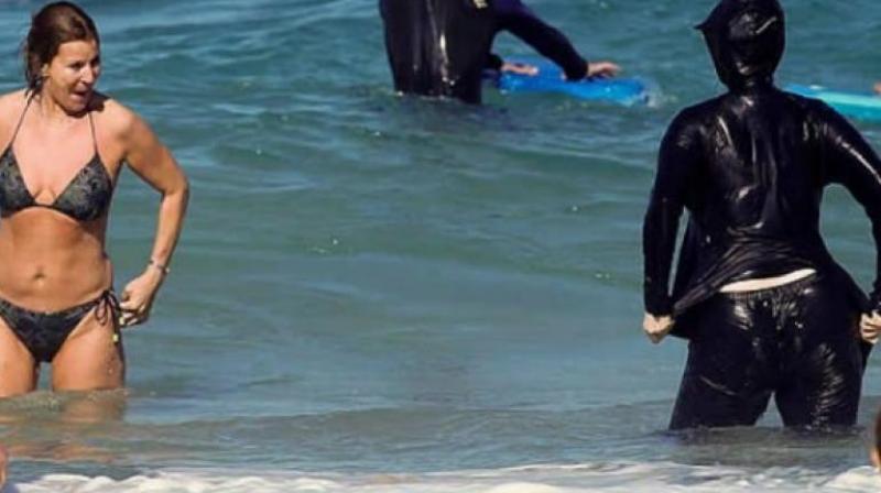 In the city of Marseille this week, a waterpark cancelled plans to host a private event for women wearing burkinis after the idea sparked an uproar. (Photo: Representational Image/AFP) In the city of Marseille this week, a waterpark cancelled plans to host a private event for women wearing burkinis after the idea sparked an uproar. (Photo: Representational Image/AFP)