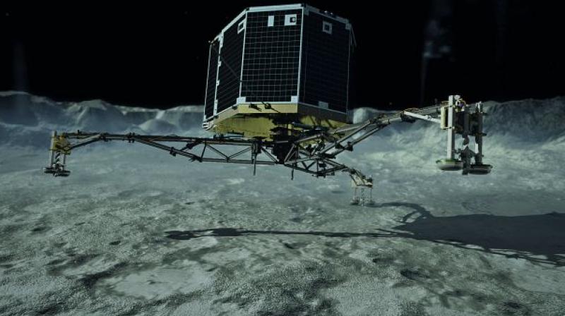 With the comet zipping through space at a speed of over 14 kilometres (nine miles) per second, Rosetta was programmed to make a With the comet zipping through space at a speed of over 14 kilometres (nine miles) per second, Rosetta was programmed to make a