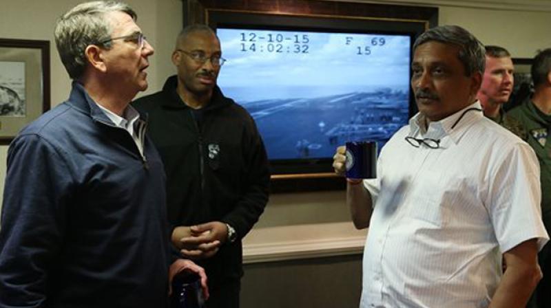The state-run Chinese media wrote an editorial ahead of Defence Minister Manohar Parrikar and US Defence Secretary Ashton Carter meeting and said India may loose strategic independence if it leans towards the US. (Photo: PTI) The state-run Chinese media wrote an editorial ahead of Defence Minister Manohar Parrikar and US Defence Secretary Ashton Carter meeting and said India may loose strategic independence if it leans towards the US. (Photo: PTI)