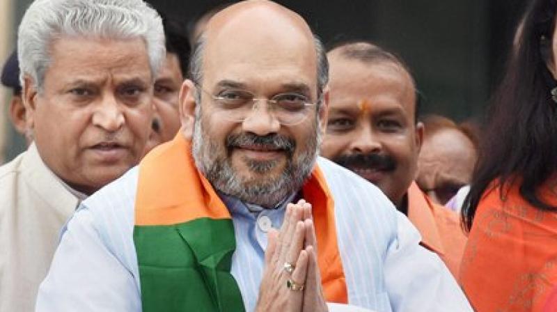 Image result for amit shah with K. Laxman