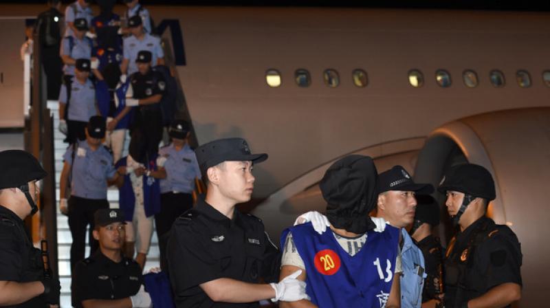 In June, Taiwan protested after Cambodia deported 25 Taiwanese internet scam suspects to rival China in the latest snub of the self-ruled island. (Photo: AP) In June, Taiwan protested after Cambodia deported 25 Taiwanese internet scam suspects to rival China in the latest snub of the self-ruled island. (Photo: AP)