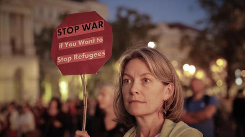A woman holds a banner during a protest against Orban's policies regarding migrants in Budapest, Hungary. (Photo: AP) A woman holds a banner during a protest against Orban's policies regarding migrants in Budapest, Hungary. (Photo: AP)