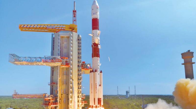 PSLV-C34 lifts off successfully from the Satish Dhawan Space Centre in Sriharikota on Wednesday. (Photo: DC) PSLV-C34 lifts off successfully from the Satish Dhawan Space Centre in Sriharikota on Wednesday. (Photo: DC)
