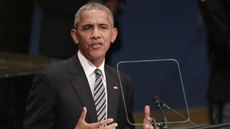 Today's address was Obama's eighth and final address to the UN General Assembly as America's Commander-in-Chief. (Photo: AP) Today's address was Obama's eighth and final address to the UN General Assembly as America's Commander-in-Chief. (Photo: AP)