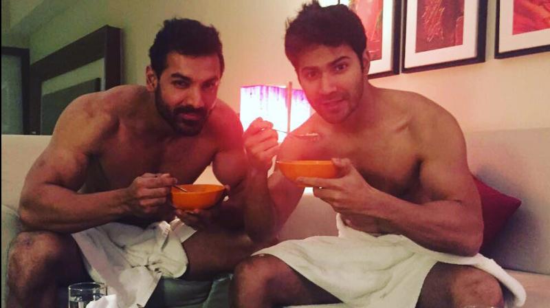 Varun Dhawan Hot Sex - Double trouble! Varun Dhawan and John Abraham have breakfast in ...